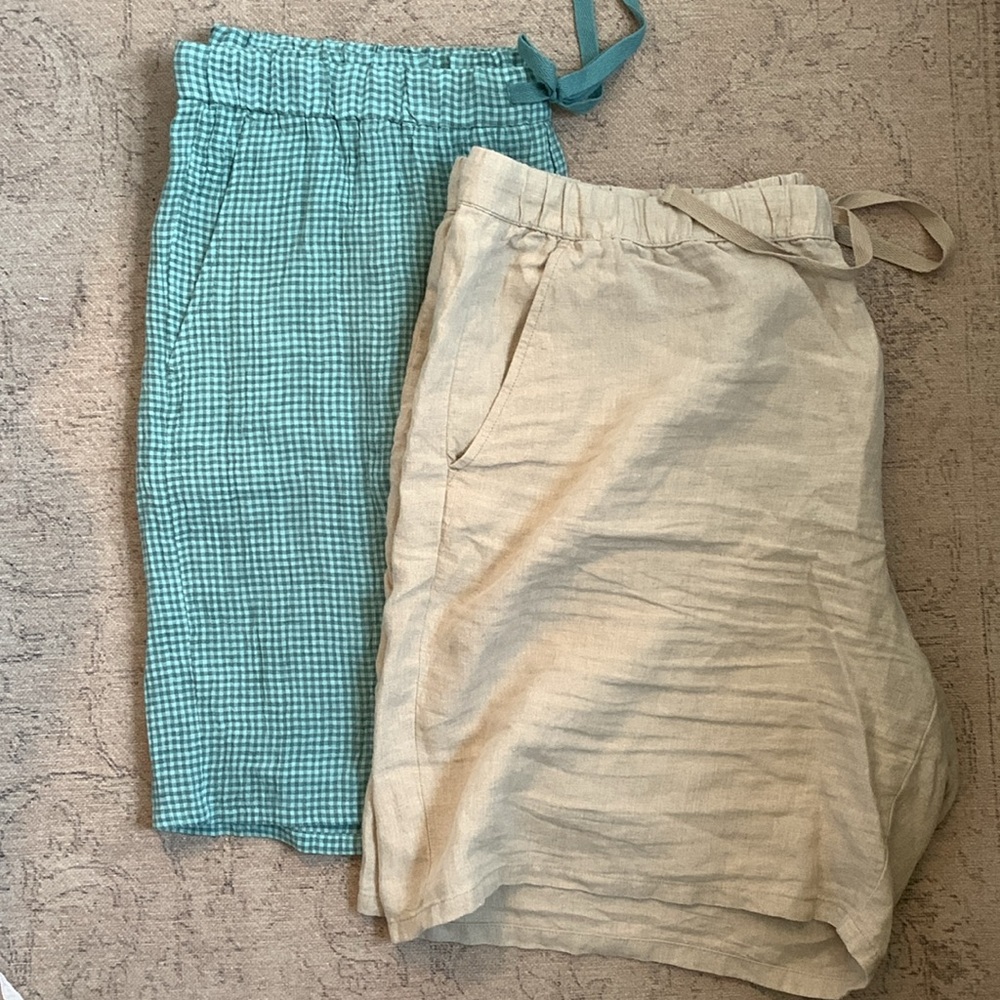 Eileen‎ Fisher Organic Linen Shorts Size 1X